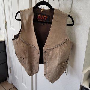 Brown suede vest
